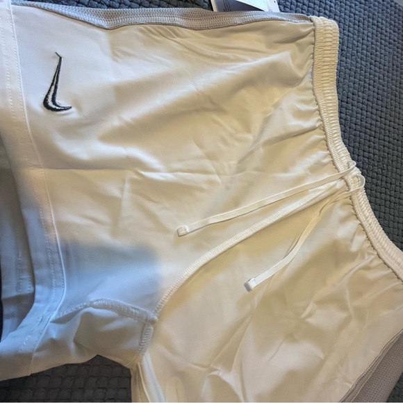 Nike White Athletic Shorts Moisture-Wicking Design - Picture 4 of 8